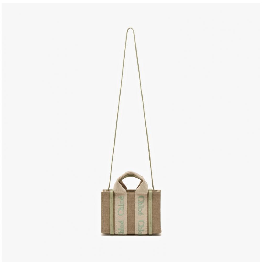 Chloe Chc24up237l17 38a Woody Mini Top Handle Tote