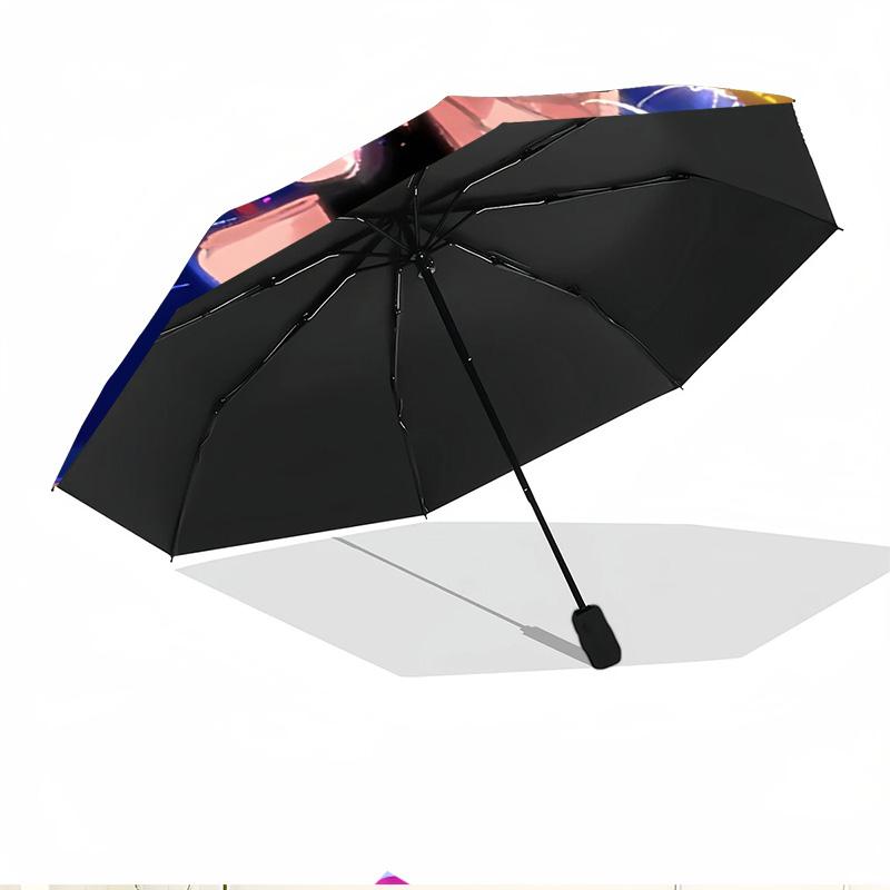 KPop Demon Hunters Print Automatic Open Close Umbrella, Portable Foldable Umbrella, for Outdoor Commute Camping Trip, Ideal Birthday Gift