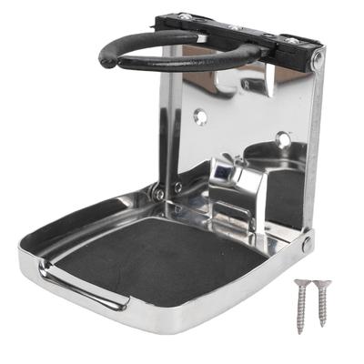 Folding Drink Cup Holder Stainless Steel Adjustable Drink Holder for Marine Boat Yachts Cars Trucks RVs Camping Vehicles