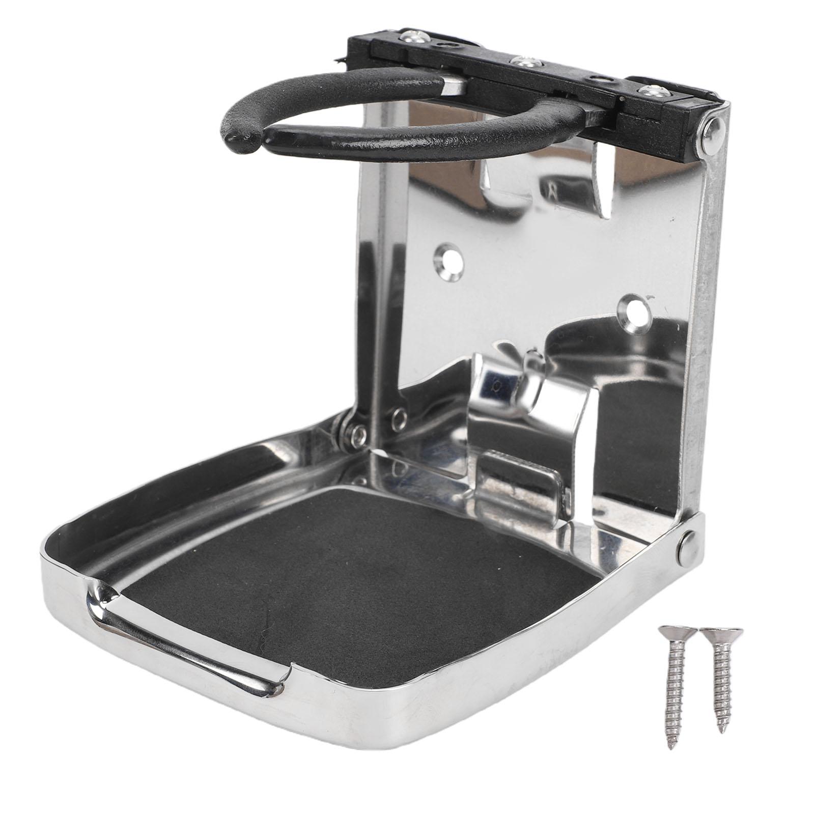 Tomtop Jms Folding Drink Cup Holder Stainless Steel Adjustable Drink Holder For Marine Boat Yachts Cars Trucks Rvs Camping Vehicles