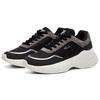 FILA Faux Leather Fabric Comfortable Versatile Shock Absorbing Wear Resistant Low Top Casual Shoes Women sneaker Black Gray F12W114208FBQ