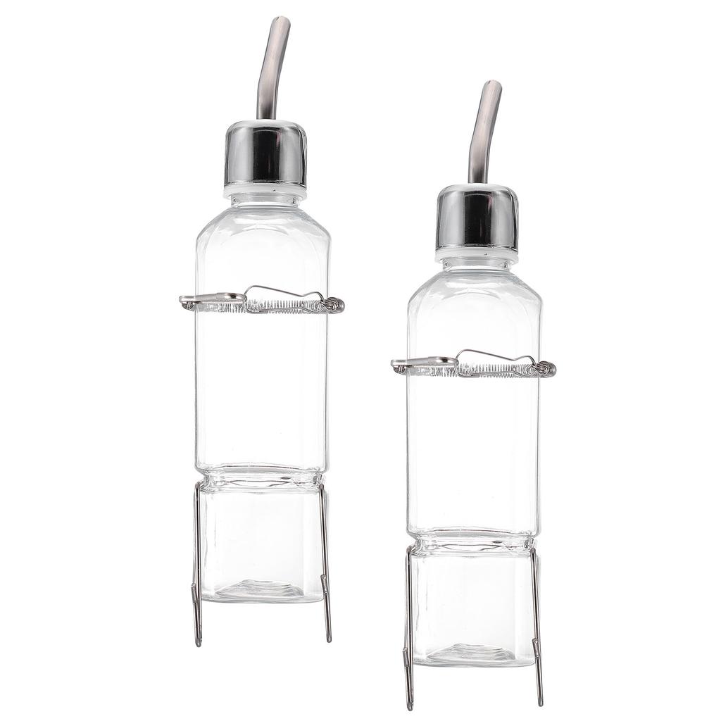 2Pcs 180Ml Leak-Proof Hanging Pet Water Fountain for Rabbits Hamsters Chinchillas Safe Bpa-Free Drinking Bottle Easy Clean