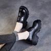 Thick-soled Women's Spring-autumn New Style Chunky Heel Shoes, Velcro Fastened High Heels, Single Shoes