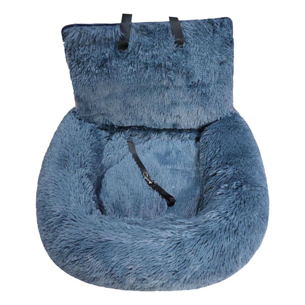 Removable Washable Cushion with Safety Belt Soft Plush Dog Seat Pet Car Booster Seat for Small Medium Large Dogs