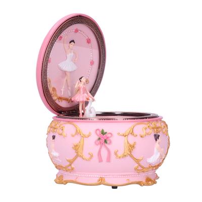 LED Music Box Figurine Rotation Exquisite Music Box Home Decoration Girls Birthday Gift#1