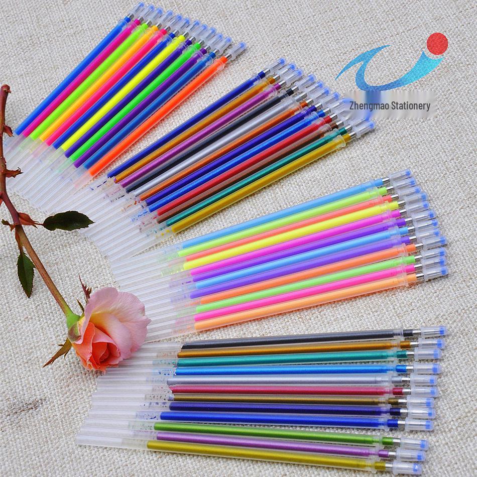 Multicolor Neutral Pen Refills: Glitter, Fluorescent, Pastel - 12, 24, 48, 100 Colors