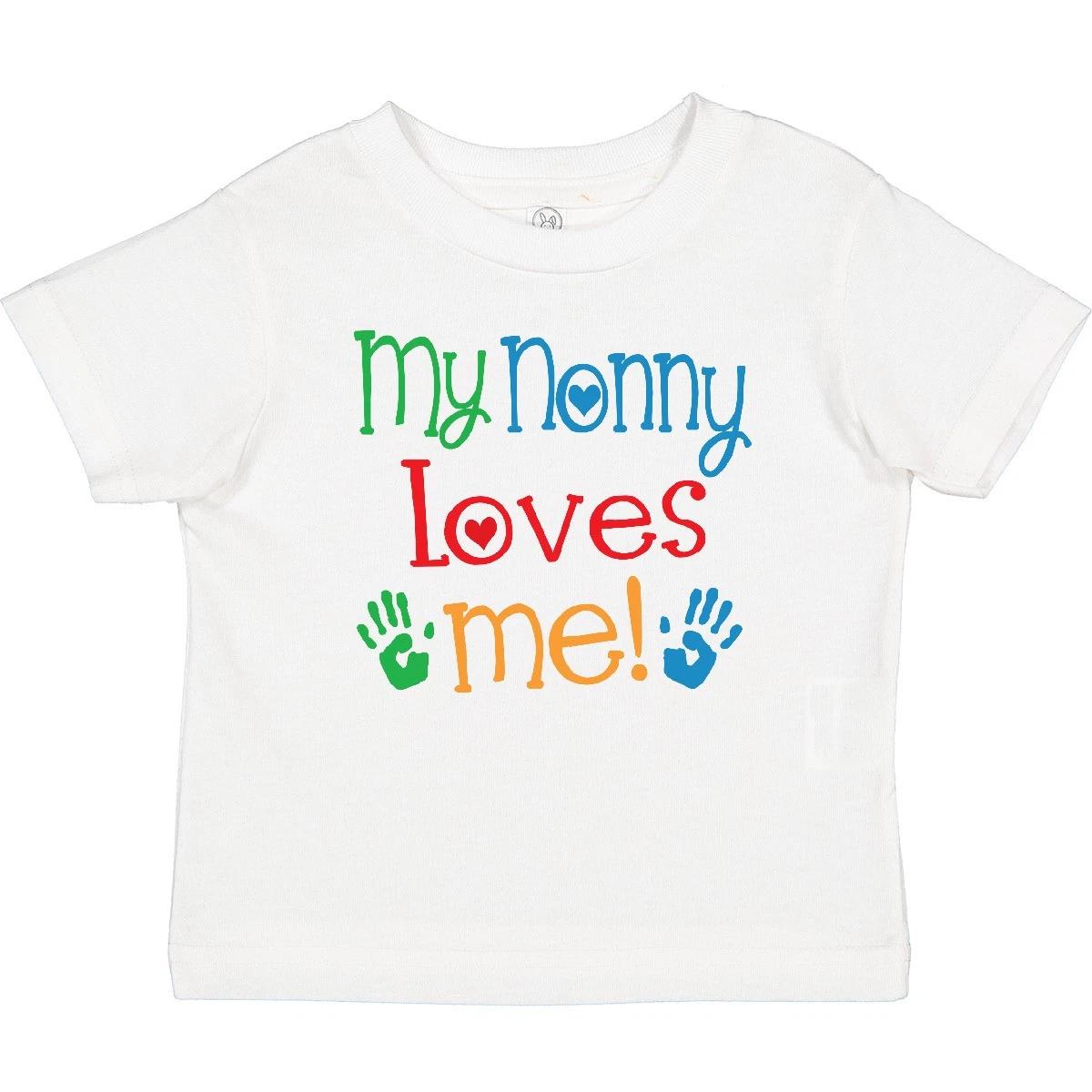 Inktastic My Nonny Loves Me Grandkids Baby T-Shirt Grandchild Grandchildren From 120