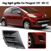 Rejilla de Luz Antiniebla de Coche para Peugeot 107 2009-2012 Rejilla de Marco de Luz de Parachoques Delantero Accesorio de Repuesto para Coche