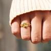 High-End S925 Sterling Silver Double Knot Four-Leaf Clover Ring for Women - European and American Style Index Finger Jewelry