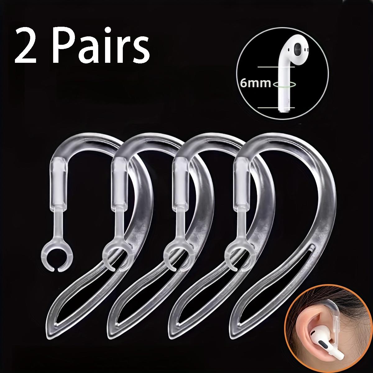 

Set of 2 Ear Hook Clips for Apple AirPods 1/2, Flexible Silicone Non-Slip Sports Hooks, Adjustable Outdoor Earhooks for Wireless