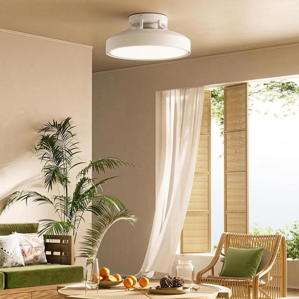 2026 New Model Bladeless Ceiling Fan Light: Invisible, Silent, Eye-Protective, Wide Voltage for Bedroom