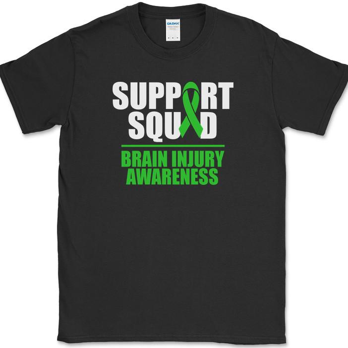 

SUPPORT SQUAD Brain Injury Awareness T-Shirt Fund Raiser Group Team Tee 3XL