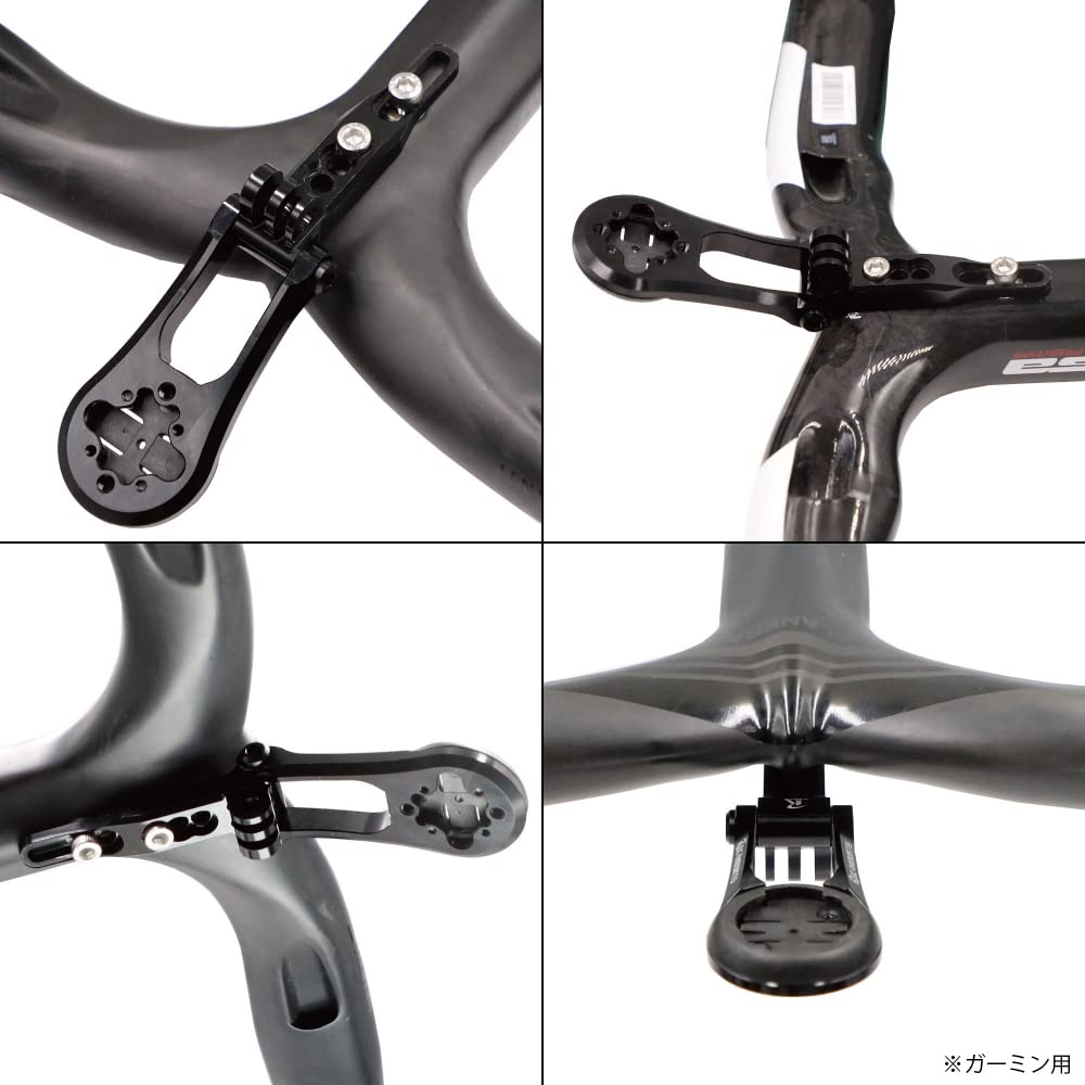 Garmin Edge Cycle Computer Combo Mount Integrated Compatible with Garmin Cycle GoPro HERO Series or CatEye Lights [REC-Mount] (for