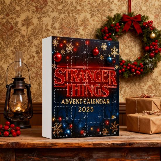 Stranger Things Advent Calendar Box 24 Days of Acrylic Ornaments for Christmas Tree Festive Collectible Gift