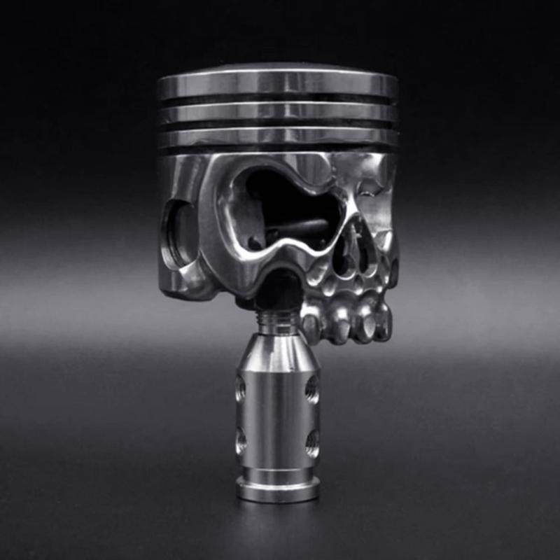 Car Stainless Steel Shifter Stick Knob Shifting Lever Handle Motorcycle Piston