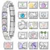 New Fashion Y2K Eyes Star Cherry Rose Butterfly Crown Shiny Italian Charm Links Fit 9MM Stainless Steel Bracelet DIY Making Gift