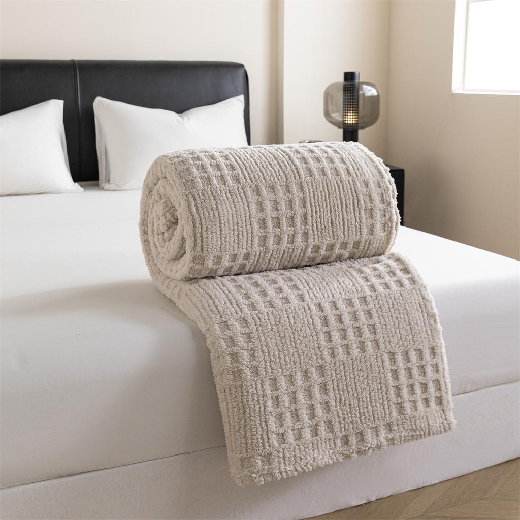 Warm Blanket for Home Bedroom Taft Jacquard Blanket Multifunctional Nap Casual Blanket Soft Comfortable Sofa Blanket