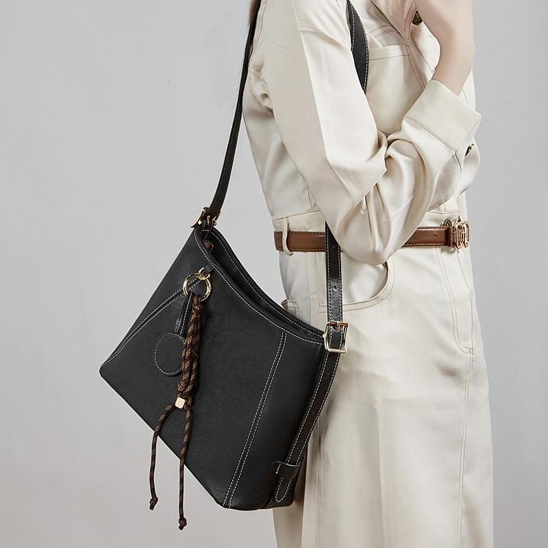 Women's Bag Luxury Designer Split Leather Shoulder Bag Women  Cowhide Versatile Crossbody Bags
