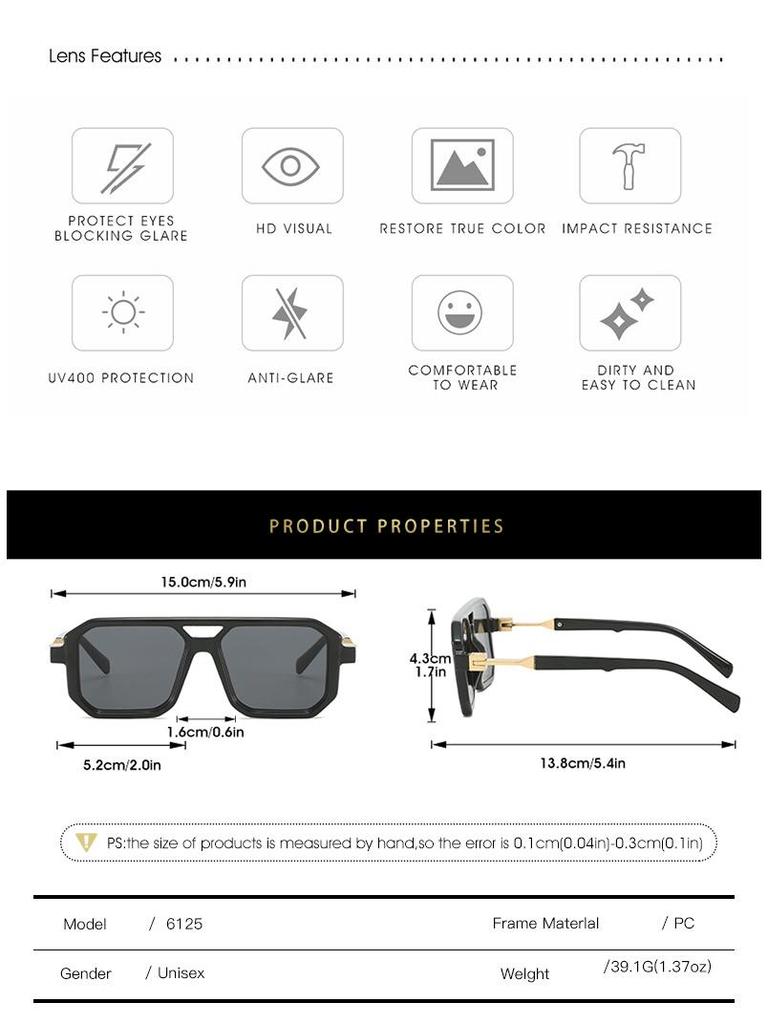 2023 Retro Double Bridge Aviator Sunglasses - European & American Minimalist Fashion