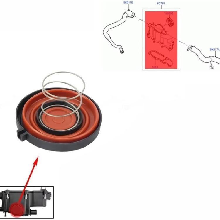 Heat Tolerant Ventilation System Diaphragm Prevents Oil Backflow While Maintaining Stable Engine Operate for Automotives