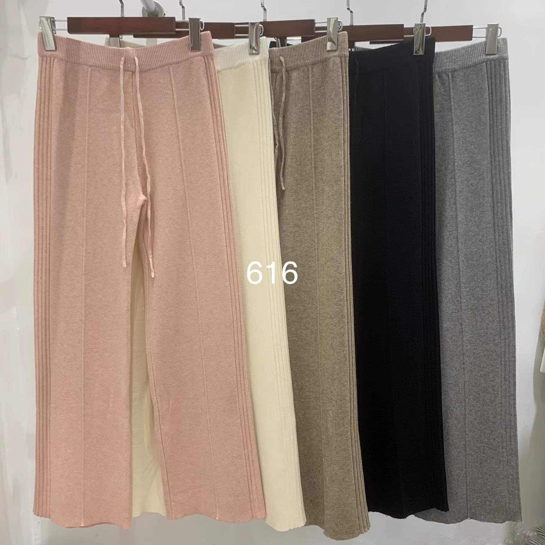 

Женские осенне-зимние трикотажные брюки свободного покроя с высокой талией, однотонные One Size серый