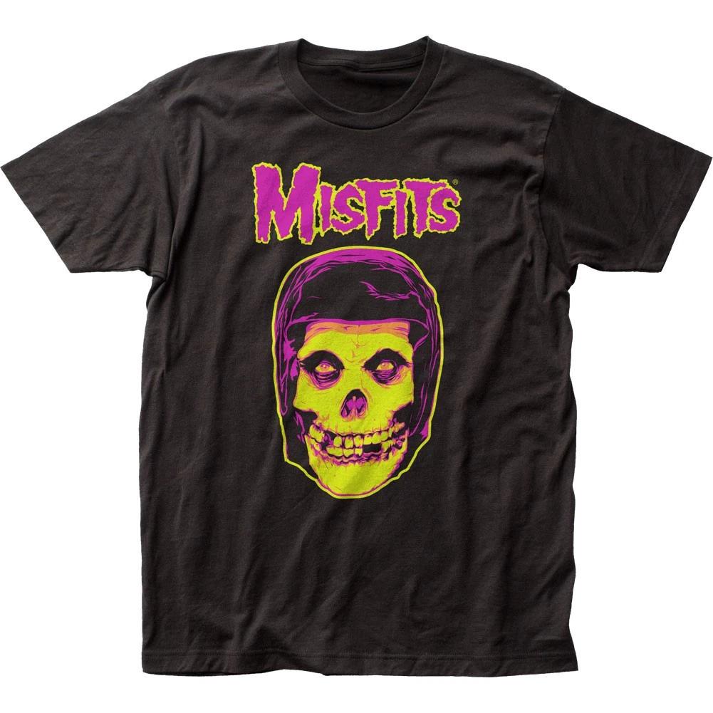 

The Misfits Yellow Neon Ghost Mens T Shirt Music Classic Concert Band Tee Black S