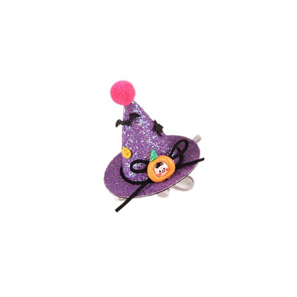 

Adjustable Pet Halloween Hat Glitter Cat Headwear Pet Supplies Rabbit Decorative Hat Cosplay Party фиолетовый