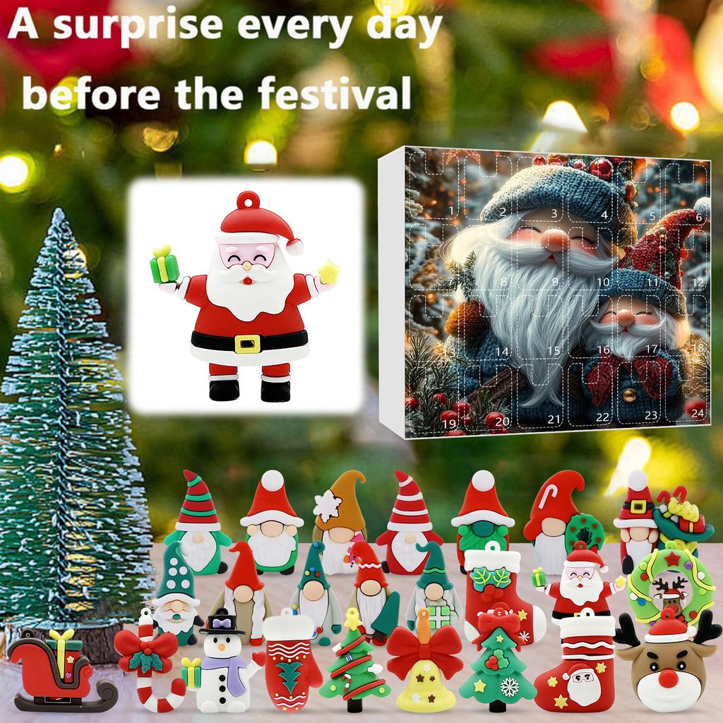 Enhanced Gnome Christmas Advent Calendar 20 Day Christmas Countdown Calendar Featuring 12 Gnome Figures Decorating A Christmas Tree Suitable For Boys