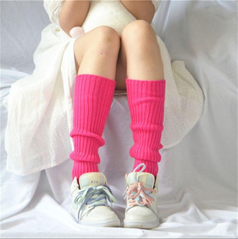 Japanese Lolita Bow Cute Hairball Knitted Socks Cover Women's Winter Leg Warmers Stacking Socks White Jk Socks