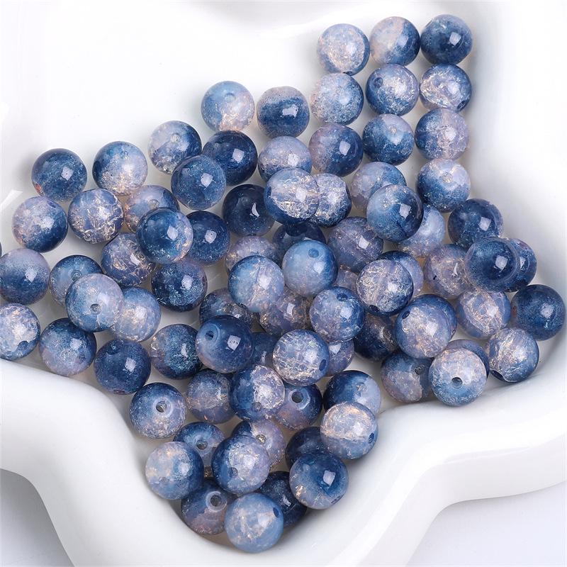 10mm Round Glass Beads: Hand-Woven Bracelet & Necklace DIY Material, Handmade Accessories