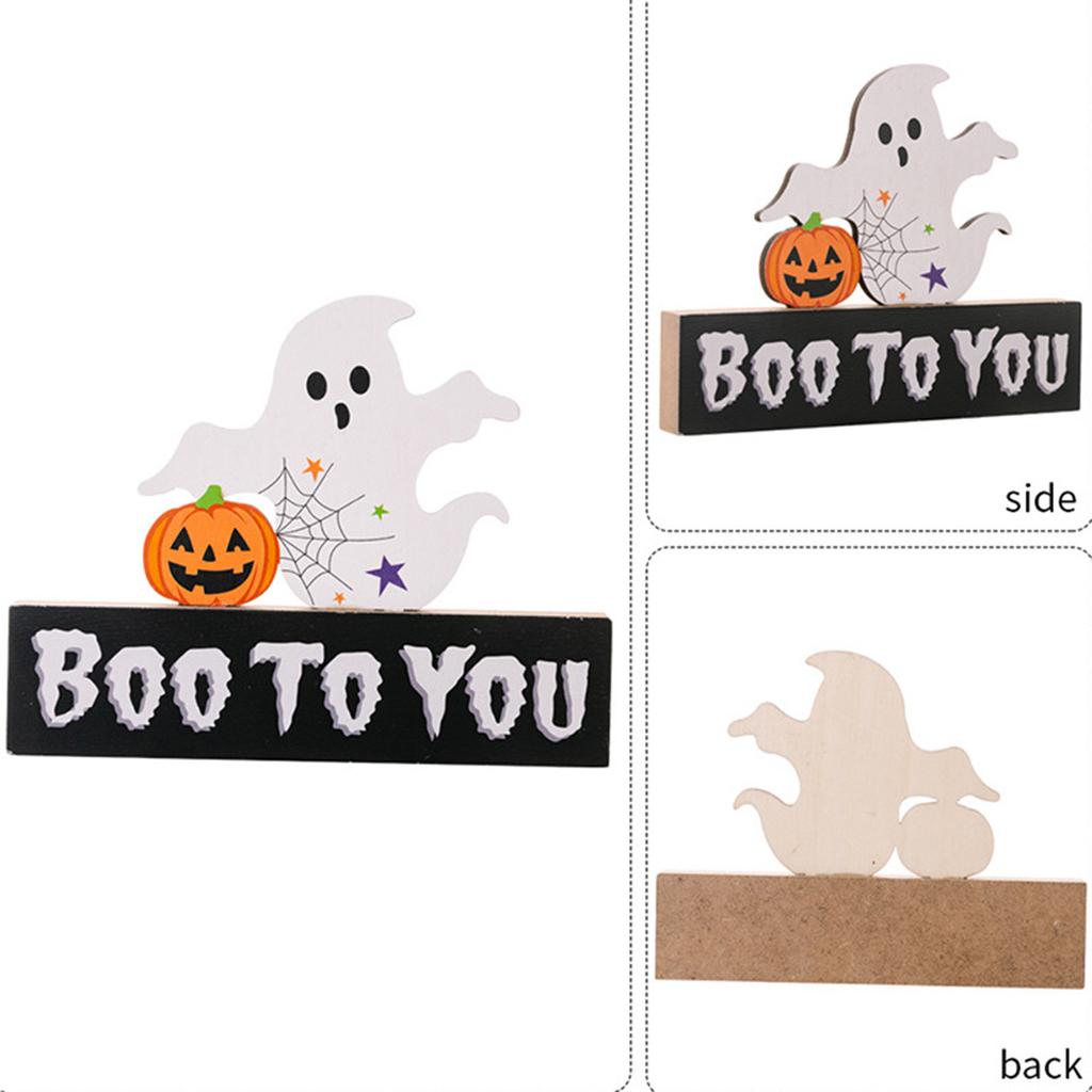 Halloween Decorations, Ghost Festival Gnome , Wooden Decorations, Atmosphere Decoration, Ghost Stage Setting