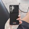 Leather Shockproof Magnetic Phone Case for For Samsung S25 S23 S22 Ultra S24 Plus Frameless for Wireless Charge Cover