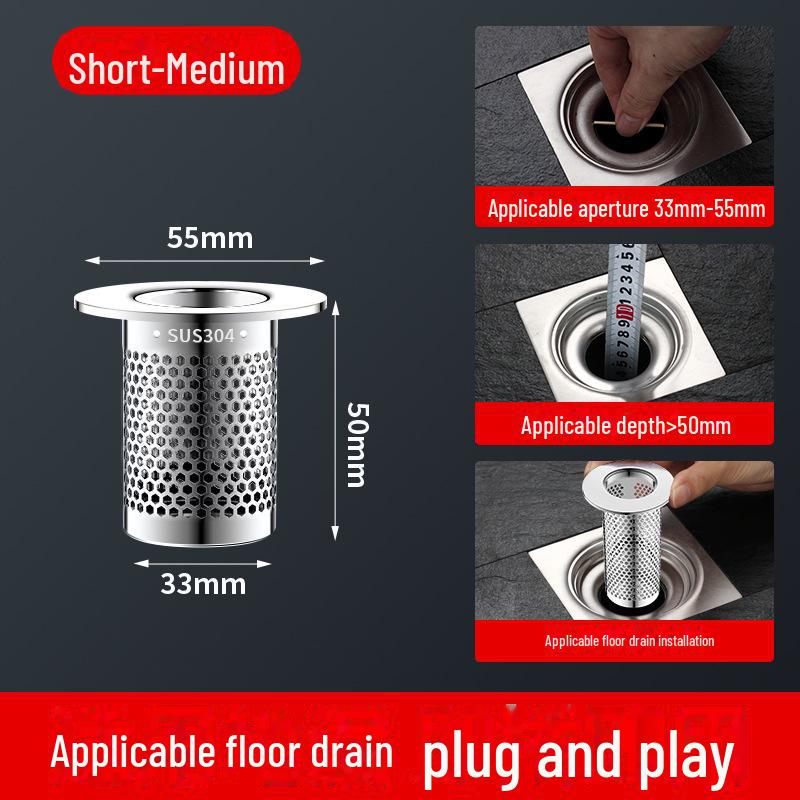 304 Stainless Steel Deodorizing Floor Drain Cover and Filter