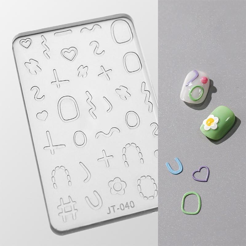 

Силиконовая форма для абстрактного искусства с линиями граффити бабочки, для красоты, нейл-арта, сделай сам, ручной работы, форма силиконовая с любовным сердцем, свитером, клеткой