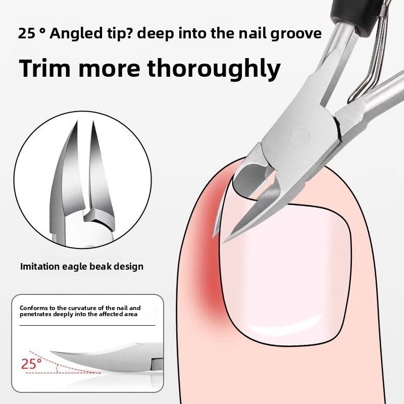 Large-sized Eagle-Beak Nail Clippers with Slanted Nose for Home Use