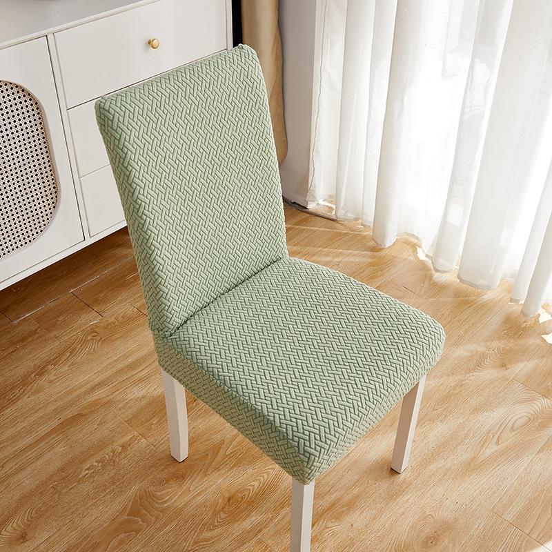 

Новый чехол для стула, простой однотонный жаккардовый декоративный чехол для стула, эластичная спинка, универсальный чехол для табурета 35*38cm