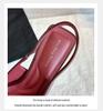 Red Pointed Toe Backless Stiletto Flats - Spring European American Style Fashion for Women