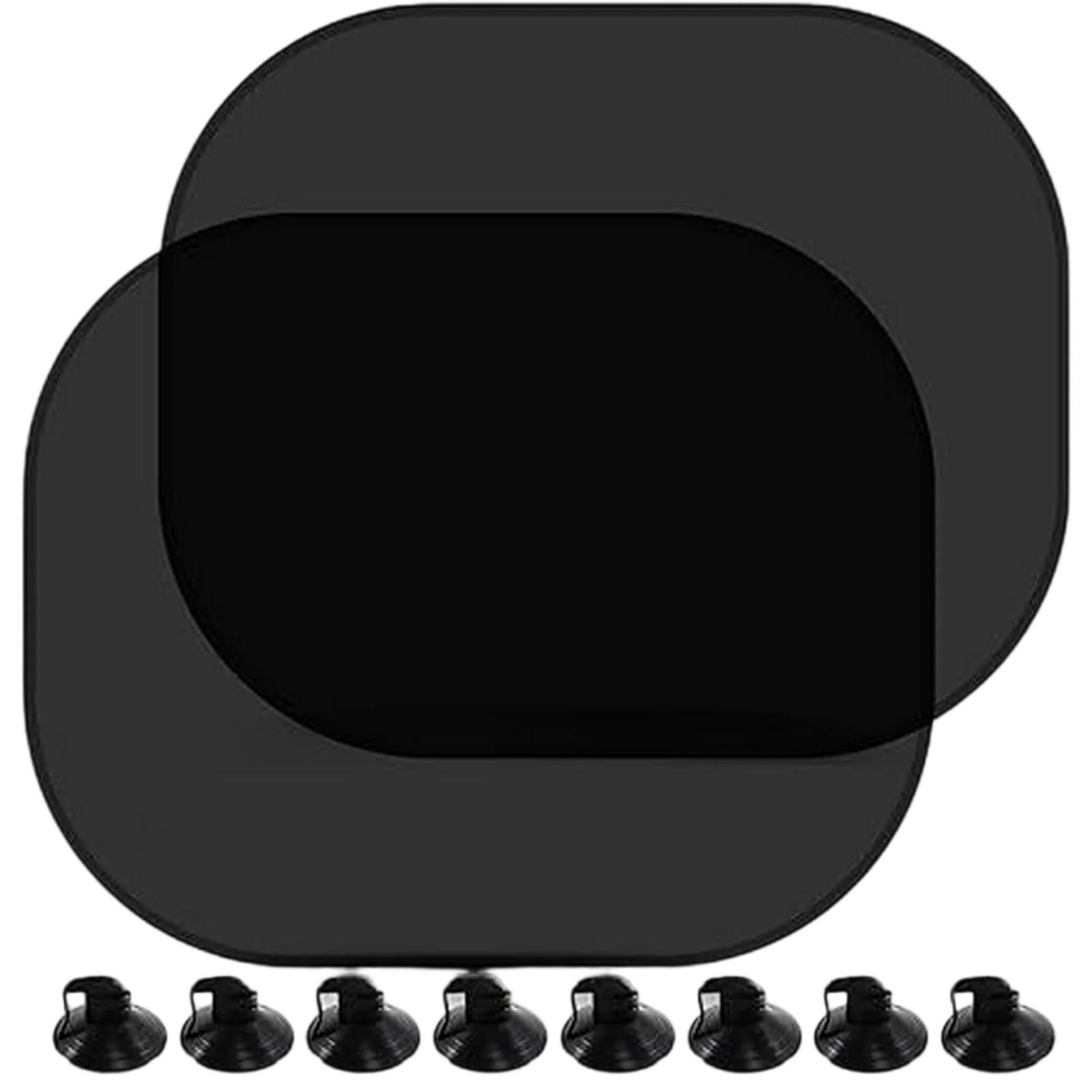 

Солнцезащитный козырек на окно детской машины (17,32 дюйма X 14,17 дюйма), 2-упаковка солнцезащитных шторок для окон автомобиля, солнцезащитные шторки для окон автомобиля с присоской, подходят для различных моделей автомобилей One Size чёрный