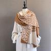 Herbst Winter Mode Leopardenmuster Schal für Damen Verdickt Warm Multifunktional Vielseitig Dekorative Stola Weich Bufanda