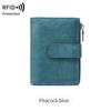 Anti-theft Brush Women's Short Wallet Korean Version Three-fold Portable Clutch Bag Simple Solid Color Wallet