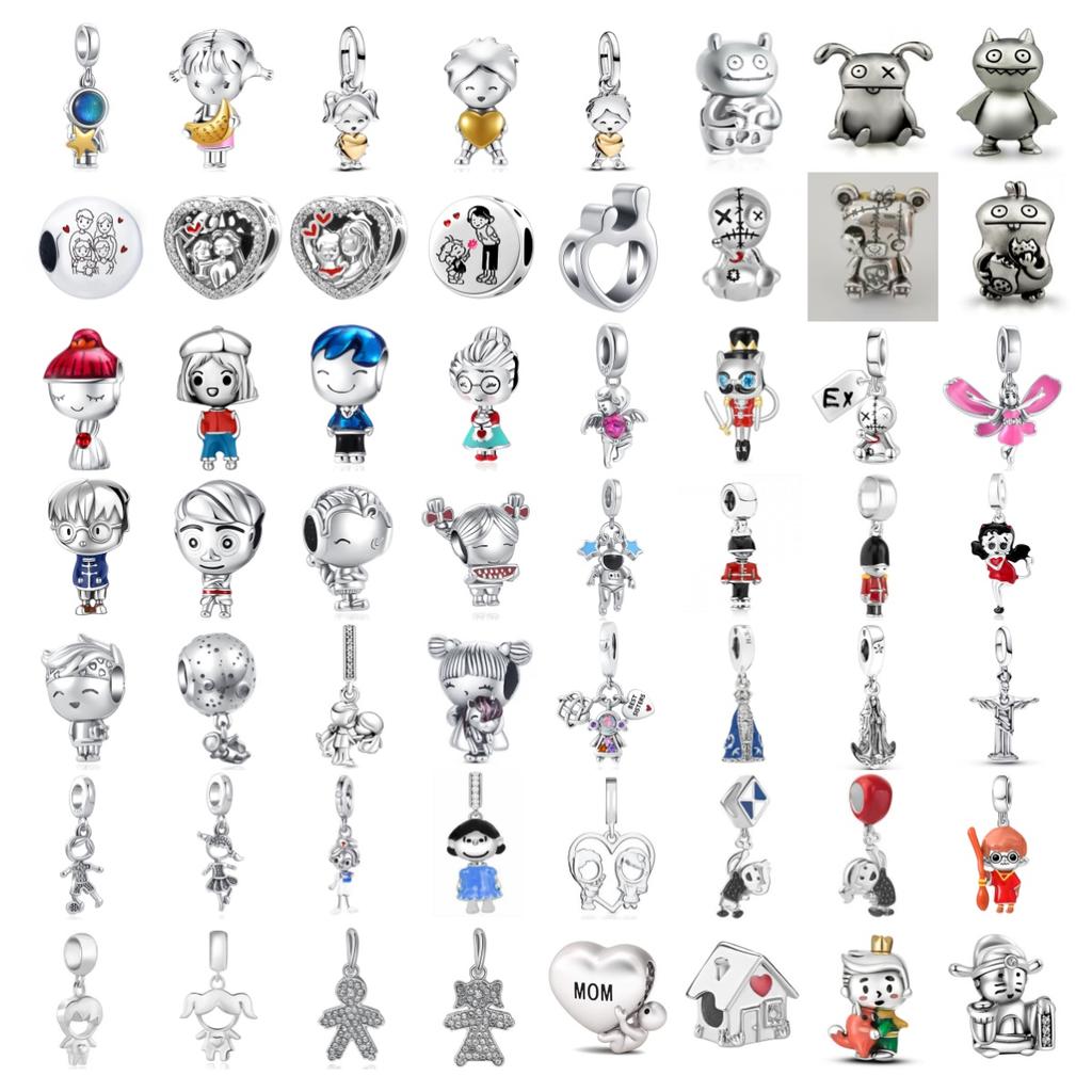 Europe Copper Metal Family Charm Bead Component Compatible With Authentic Original Bracelet High Quality Fine Jewelry High Quality Fine Jewelry