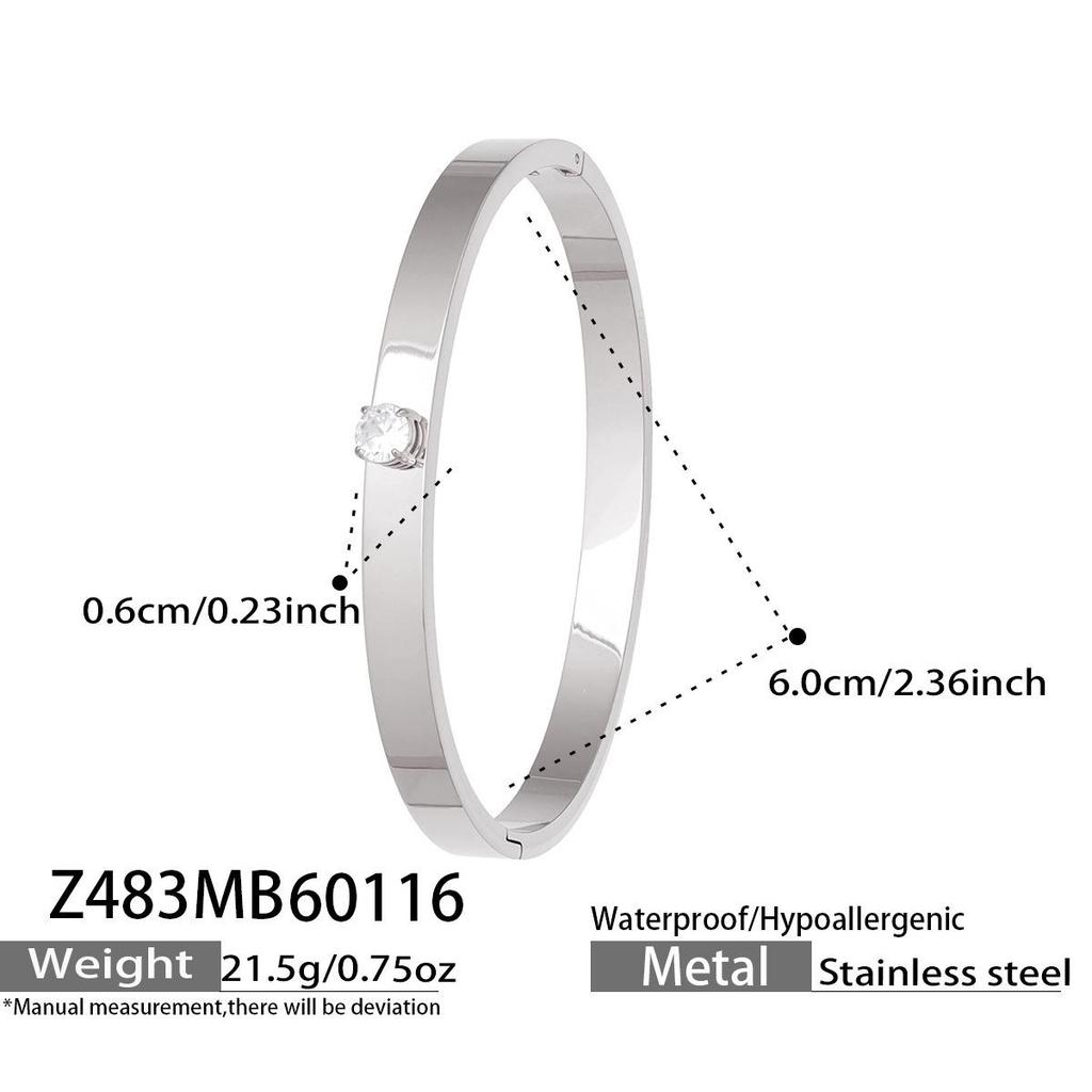 Sada geometrických zirkonových náramků pozlacená 18K zlatem - Lehký luxus a elegantní design