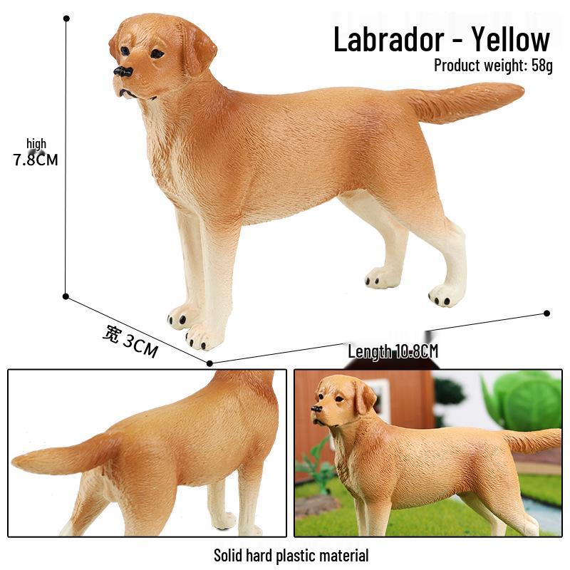 Children s St. Bernard, German Shepherd, & Crested Hyena Toy Models - Realistic Animal Dog Ornaments