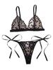 European & American Autumn Love Heart Bowknot Lingerie: Sexy Sheer Embroidered Design