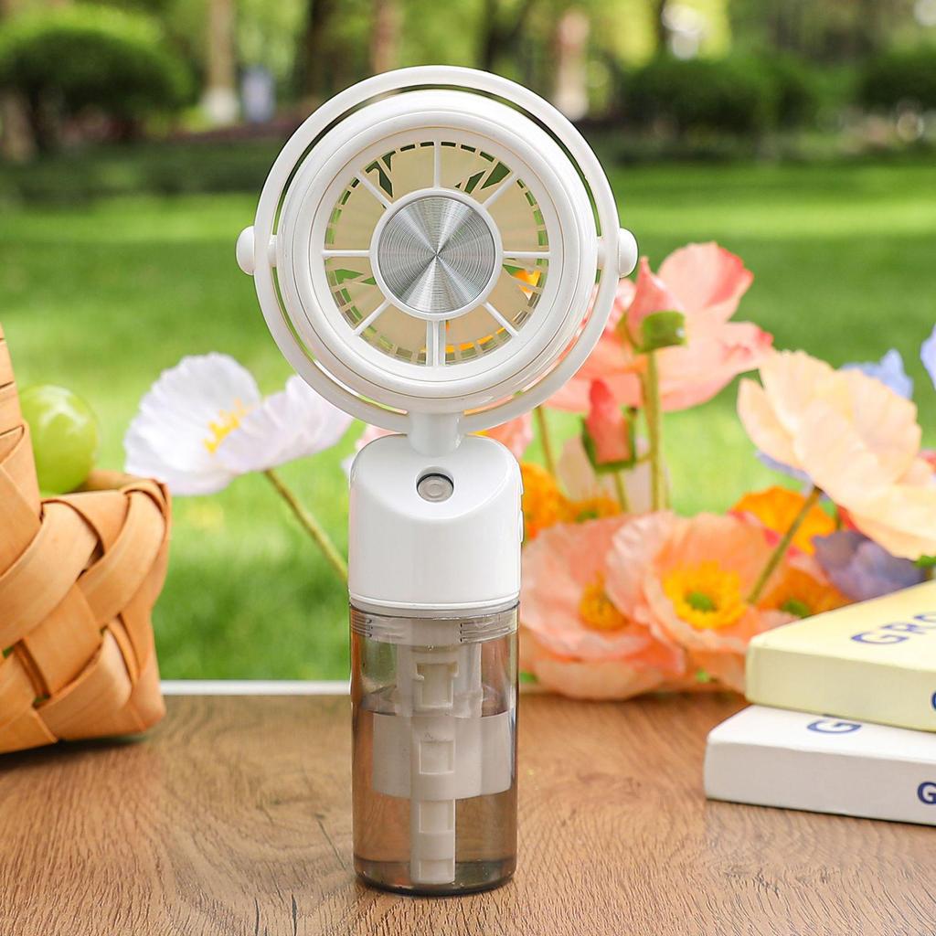 2026 Portable USB Rechargeable Handheld Spray Fan with Water Replenishment