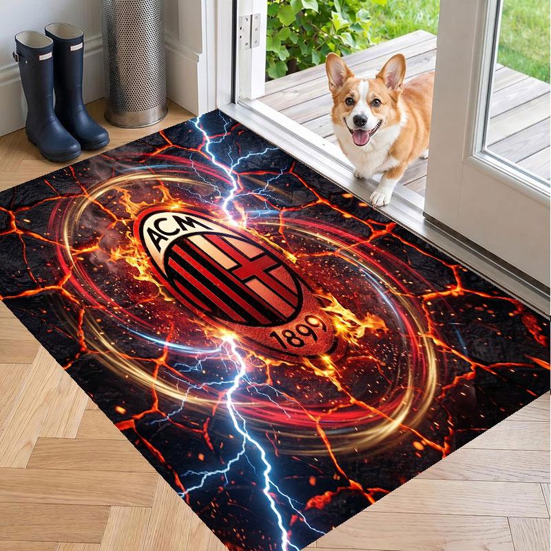 Soft Floor Carpet AC Milan Pattern Area Rug Decorative Mat For Home Room Decoration