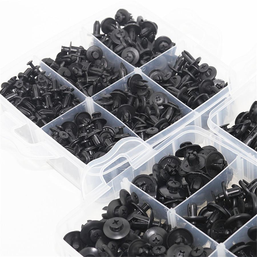 650 Pcs Boxed Four Layer Car Fastener Clip Retainer Rivet + 6Pcs Mixed Tool Kit
