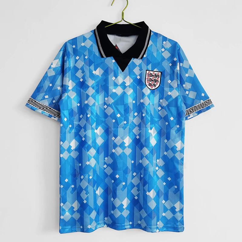 England 1996 Euro Retro Football Jersey Men Women Unisex Short Sleeve Soccer Shirt Beckham Owen 7 10