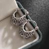 Retro Popular Hollow Earrings Crescent Pattern Earrings for Men and Women Trendy Hip-Hop Rock Earrings Jewelry