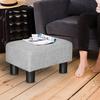 Stool With Fabric Cover In Linen Look Up To 110 Kg Light Gray 40 X 30 X 24cm